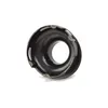 A black and gray cylindrical part with cutouts on the rim, isolated on a white background. Produktbild-Vorschau