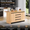 Isola da cucina Flieks con piano di lavoro estensibile, Anteprima dell’immagine prodotto 7