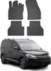 2020-2025 VW Caddy tappetini in gomma nera 4 pz Anteprima dell’immagine prodotto 1
