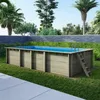 Piscina in legno AQUA 7 x 3.75 - H.1.45 m, azzurro chiaro, Anteprima dell’immagine prodotto 3