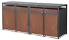 ML-Design Mülltonnenbox 4er für 4 Tonnen 240L 264x80x120 cm Produktbild-Vorschau 1