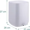 Kosz na śmieci Relaxdays, 9 l, automatyczne opuszczanie, Podgląd zdjęcia produktu 4