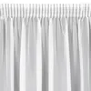 A close-up view of white sheer curtains hanging. Produktbild-Vorschau