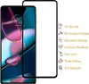 A smartphone screen protector is shown next to a smartphone displaying a lock screen. Produktbild-Vorschau