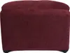 A close-up view of a burgundy upholstered headboard or backrest of a sofa or chair. Podgląd zdjęcia produktu