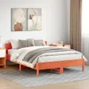 Massivholzbett ohne Matratze Wachsbraun 150x200 cm Produktbild-Vorschau 3