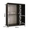 Kleiderschrank KATIE 3 - 150 cm, schwarz / schwarz Produktbild-Vorschau 4
