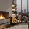 Stojan na drevo Krbový držiak na drevo Čierny kov Loft Náhľad obrázku produktu 6
