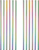 GRÄWE Edelstahl Trinkhalme 12er Set Regenbogen Gerade Produktbild-Vorschau 1