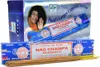A box of Nag Champa incense sticks with a picture of Sai Baba on it. Voir les images du produit