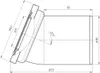WC Anschluss 22,5° 187,5x110mm Abfluss Anschluss Verbindung Produktbild-Vorschau 2