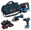 Set di utensili a batteria BOSCH 18 V, 3 pezzi, 2 batterie Anteprima dell’immagine prodotto 1