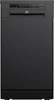 A front view of a black freestanding dishwasher. Produktbild-Vorschau
