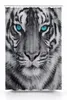 Textil-Duschvorhang Tiger schwarz-weiß 180x200cm Produktbild-Vorschau 1