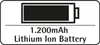 A graphic showing a battery icon, capacity, and battery type. Voir les images du produit
