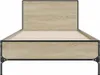 vidaXL Bettgestell Sonoma-Eiche 100x200 cm Holzwerkstoff Produktbild-Vorschau 4