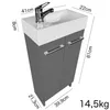 paplinskimoebel Waschtisch mit Unterschrank  81 cm x 40 cm Produktbild-Vorschau 4