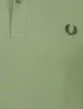 Fred Perry Poloshirt einfarbig grün Baumwolle Produktbild-Vorschau 3