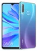A clear, professional product shot of a smartphone case, showing the back of the phone and the case. The phone has a gradient blue and purple back with a triple camera setup and a fingerprint sensor. The case is clear and shows the phone's design. Produktbild-Vorschau