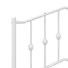 Bettgestell mit Kopfteil Metall Weiß 160x200 cm Produktbild-Vorschau 8