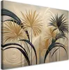 Leinwandbild Blätter Pflanzen Abstrakt 120x80 Feeby Beige Produktbild-Vorschau 1