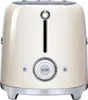 A front view of a cream-colored Smeg toaster on a white background. Produktbild-Vorschau