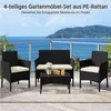 Yaheetech 4-tlg. Gartenmöbel-Set aus Rattan, Tisch & 2 Produktbild-Vorschau 3