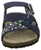 Dunkelblaue Bio Pantolette mit floralem Muster, Schnalle Produktbild-Vorschau 5