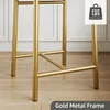 Barhocker 4er Set Sitzhöhe 56 cm Metall X Rückenlehne Produktbild-Vorschau 7