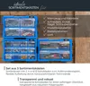 Sortierbox für Kleinteile mit Schubladen, 3er Set, erweiterbarer Sortimentskasten für Schrauben und Werkzeug, 36 Fächer, Blau-Schwarz Produktbild-Vorschau