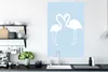 MuchoWow® Poster Weiß - Flamingo - Scherenschnitt 80x120 cm Produktbild-Vorschau 3