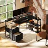 HOMCOM Gaming Tisch L-förmiger 165 x 80 cm Schreibtisch mit Produktbild-Vorschau 9