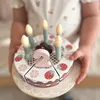 Drewniany tort urodzinowy Tooky ze świeczkami z rzepy Podgląd zdjęcia produktu 7