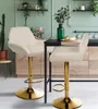 CLP 2er Set Barhocker Braga Stoffbezug mit Goldgestell, Produktbild-Vorschau 3