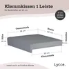 Klemmkissen Kunstleder Bankauflage grau Produktbild-Vorschau