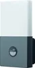 A gray and white outdoor LED wall lamp with a motion sensor. Produktbild-Vorschau
