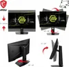 Collage of images showing the MSI MAG 274UPF E2 monitor from different angles and demonstrating its adjustable features. Produktbild-Vorschau