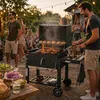 Gril na drevené uhlie Strattore / štvorcový BBQ XL Náhľad obrázku produktu 2