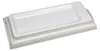 A white, rectangular component with a raised inner surface, likely a part of an appliance, set against a white background. Produktbild-Vorschau