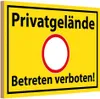 vianmo Holzschild 12x18 cm Privatgelände Betreten Verboten Produktbild-Vorschau 1