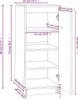 vidaXL Skriňa na topánky 35x35x80 cm z masívneho dreva Náhľad obrázku produktu 8