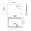 SONNI 100 x 70 x 3,5 cm białe kwadratowe lustro ubraniowe z Podgląd zdjęcia produktu 10