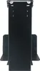 A black metal PC holder designed for under-desk mounting. Voir les images du produit