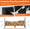 Jopassy Kaminholzregal 224 x 34.5 x 124 cm Brennholzregal Produktbild-Vorschau 7