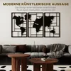 Décoration murale en métal, 3 pièces, carte du monde, Voir les images du produit 6