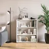 KOMTO Bücherregal 80 cm breit, weiß, Bücherregal mit 3 Produktbild-Vorschau 2