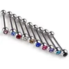 10 Stück Uni Punk Mixed Rhinestone Ball Barbell Produktbild-Vorschau 6