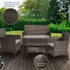 SVITA Rattan Set BROOKLYN in Braun Gartenmöbel Terrasse Produktbild-Vorschau 2