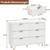 CDGlobal Kommode mit Schubladen, Sideboard Wohnzimmer mit 6 Produktbild-Vorschau 9