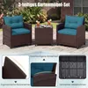 COSTWAY Gartenmöbel Set Polyrattan, 3-tlg. Balkonmöbel Set Produktbild-Vorschau 6